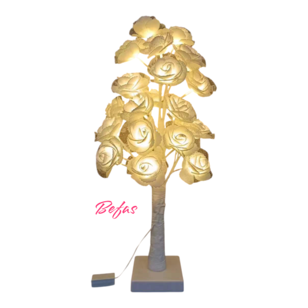Fleura Lampe de Table fleur de Rose Arbre 24 LED